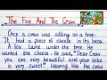 Story writing on the fox and the crow in english