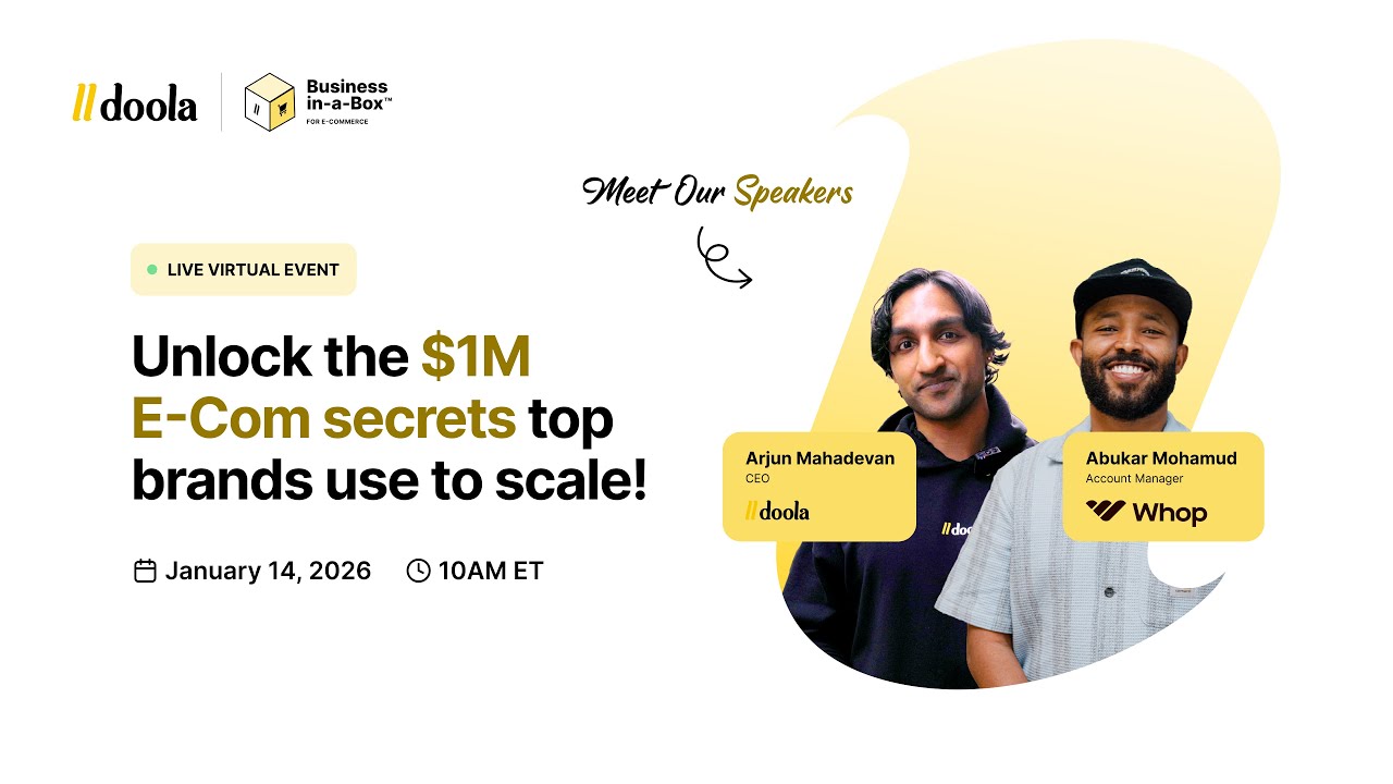 E-Com Growth Summit: How to Turn Your E-Com Brand into a $1M Machine