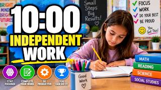 10 Minute Independent Work Timer ✏️ Classroom Focus Countdown for Students.