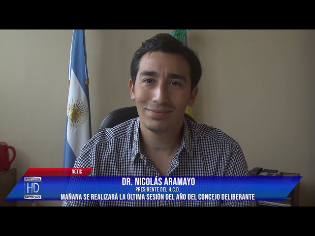 Dr  Nicolás Aramayo Mañana se llevará a cabo la última sesión del año del HCD