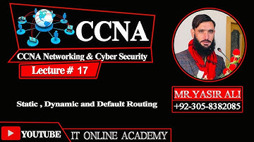 CCNA Part 17)Routing Static Dynamic and Defualt routing || in Pashto By Yasir Ali