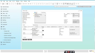 SAP B1: Service Call and Journalizing