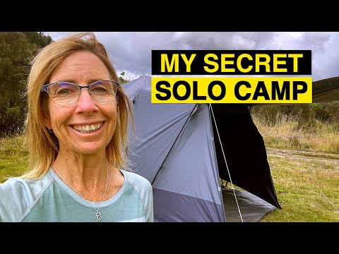 Solo camping in a secret valley 🌳🌲🏕🌲🌳