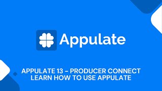 Appulate 13 Producer Connect Standard - Beginner Guide