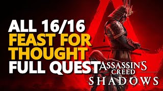 Feast for Thought FULL QUEST Assassin's Creed Shadows