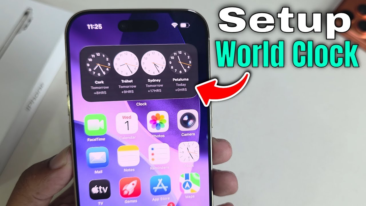 iPhone 17 Air: How to add world clock to home screen iPhone