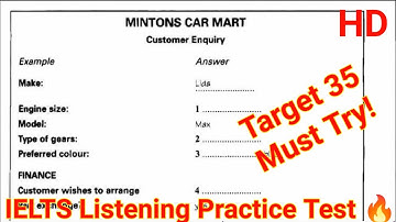 Mintons auto Mart IELTS Luisteren | Mantons auto Mart Luisteren | Met antwoorden