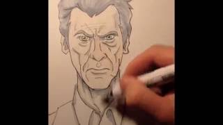 Hyperlapse Drawing: Peter Capaldi A.K.A The 12th Doctor