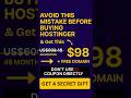 Biggest Hostinger Coupon Code 2025 | The Lowest Price Ever ! Special Promo ! #hostingercoupon