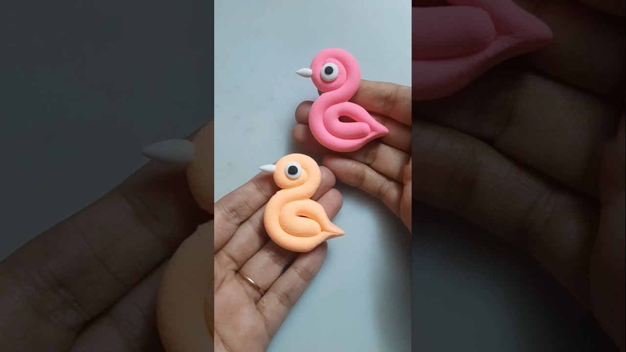 DIY idea 💞 How to make easily duck🦆 with Super clay 