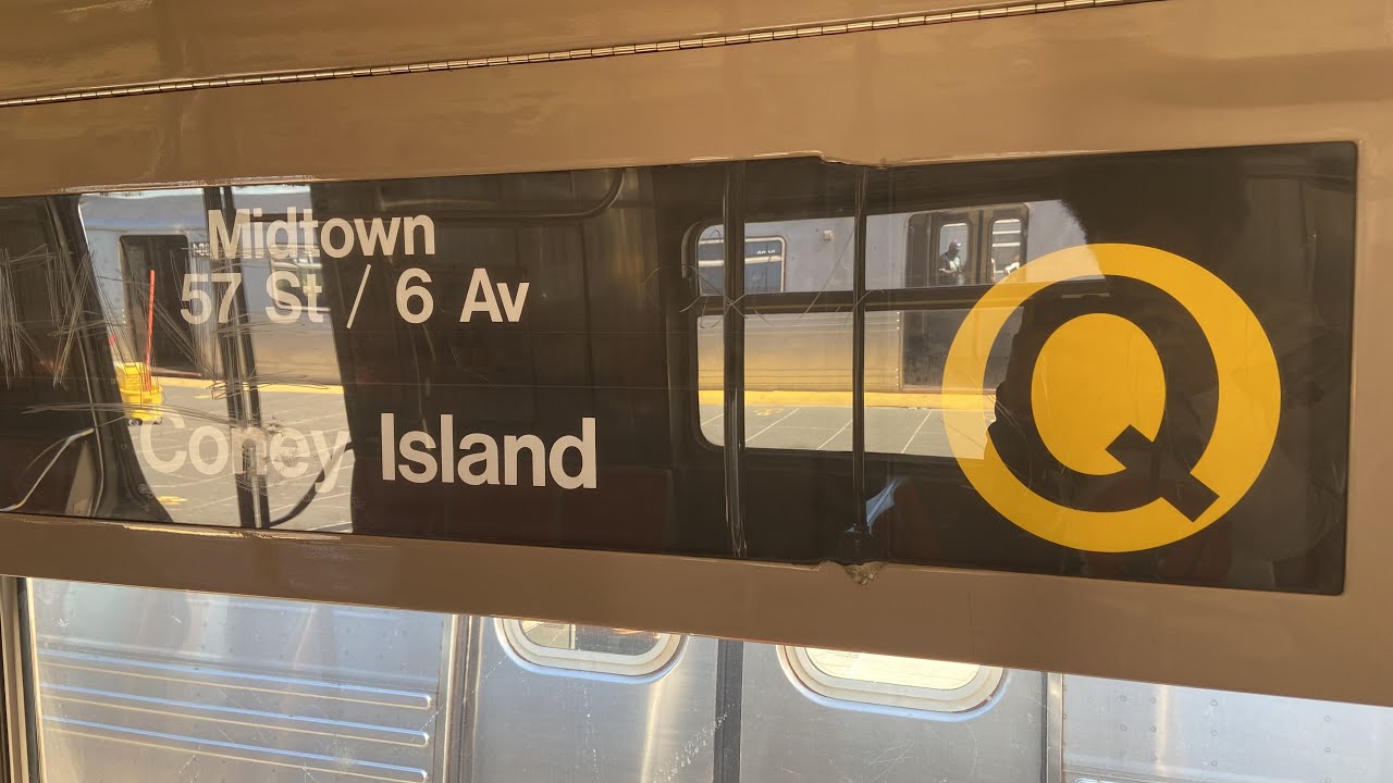 BMT Subway: R68A (Q) Train Ride from Coney Island to 96th Street via Brighton Exp / 6th Ave Exp