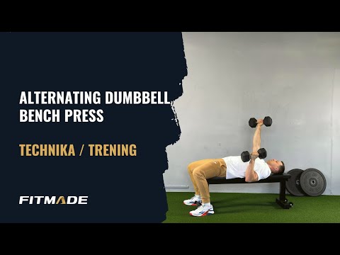 Alternating dumbbell bench press