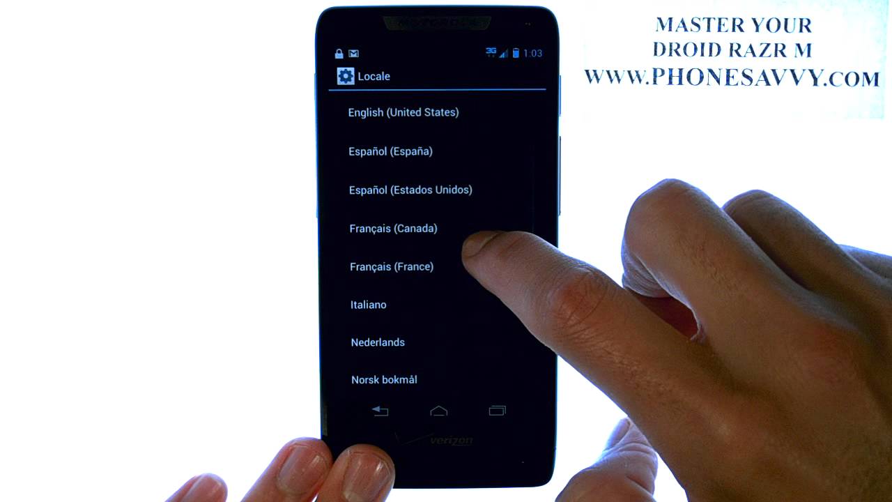 Motorola Droid Razr M - How Do I Change Languages