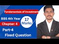 Risk Return and Portfolio Management // BBS 4th Year Fundamentals of Investment  //  2078 Solution
