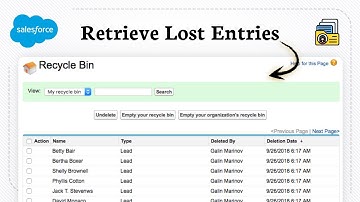 Hoe verwijderde records in Salesforce herstellen (Prullenbak)