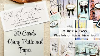 30 Cards with Patterned Paper | How to Make Paper Bows & More!