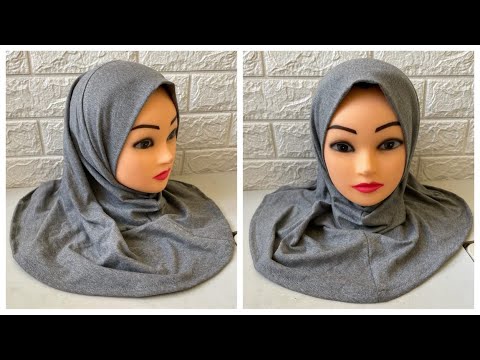 طريقة عمل التربون السورية قطعة واحدة بندانة حجاب مشروع خياطة مربح جدا مطلوب وغير مكلف في دقائق