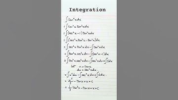 Integral of tan^4 x || Integration of trigonometric functions #shorts #maths #integration