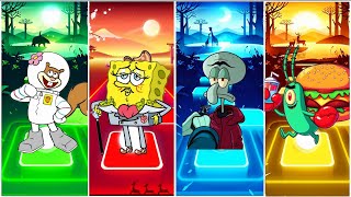 SANDY CHEEKS VS SPONGEBOB VS SQUIDWARD VS PLANKTON - TILES HOP