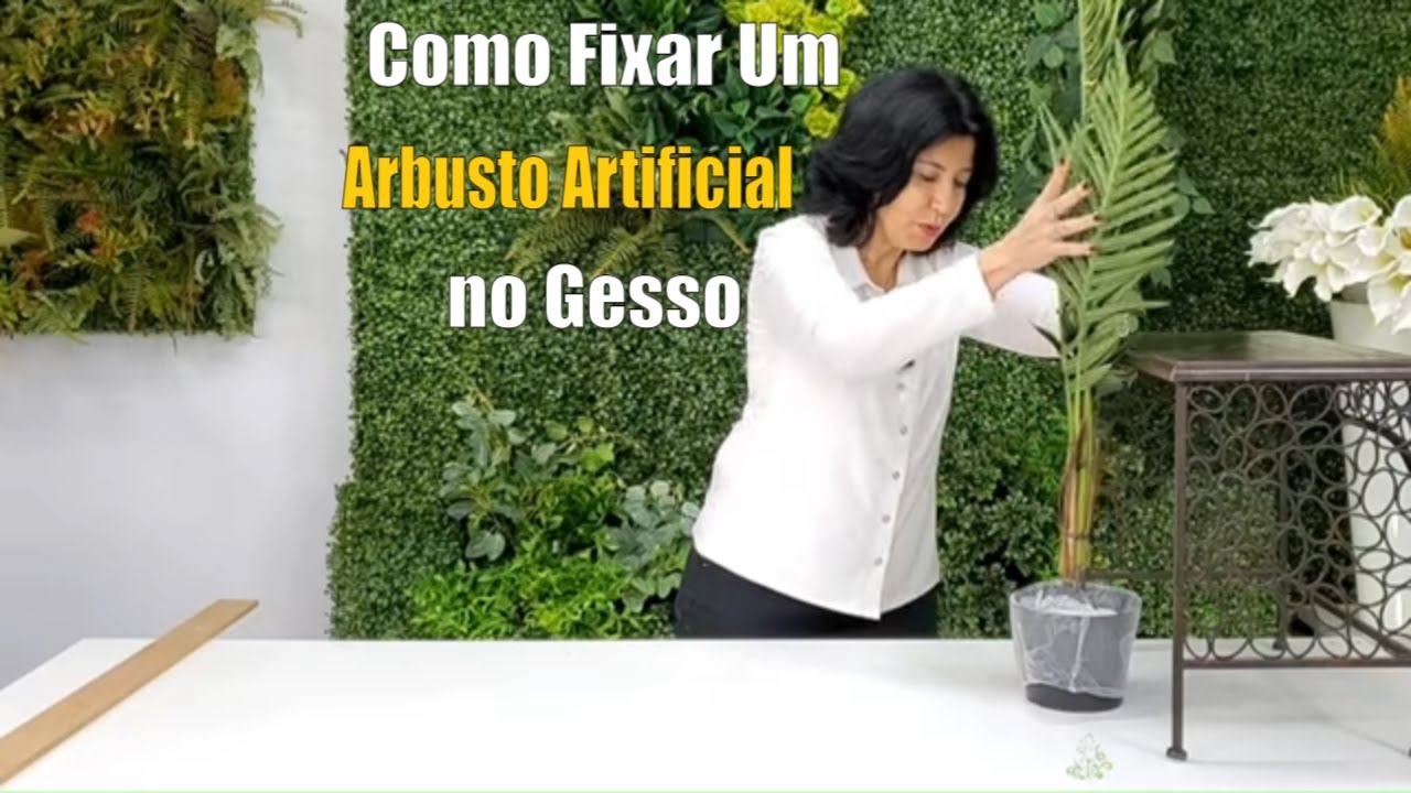 Como Fixar uma Planta Artificial no Gesso