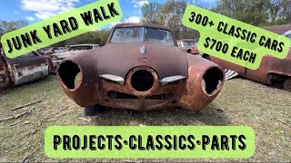 *NEW* Junk Yard Walk: 300+ Classic Cars & Trucks Owner says sell them!!!!