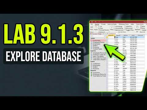 How toExplore an Access Database| IT Fundamentals CompTIA | Lab 9.1.3