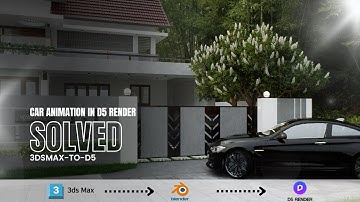 Importing Car Animation to D5 Render | Fix | 3dsmax | D5 Render | Blender
