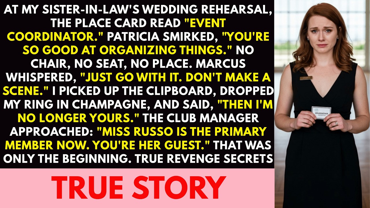 At My Sister-in-Law's Wedding Rehearsal They Called Me 