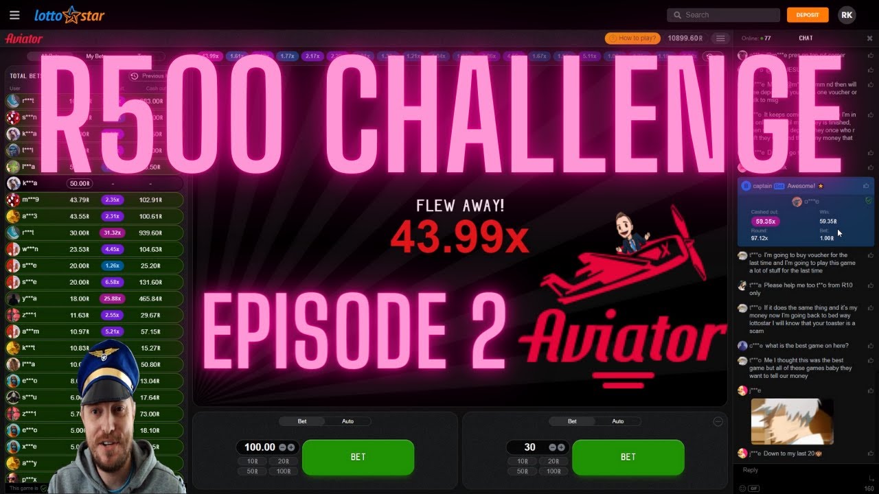 R500 Casino Challenge Episode 2 : Aviator close call