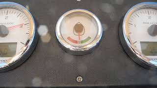 Rudder angle indicator auto pilot working at 18 knots in the ocean