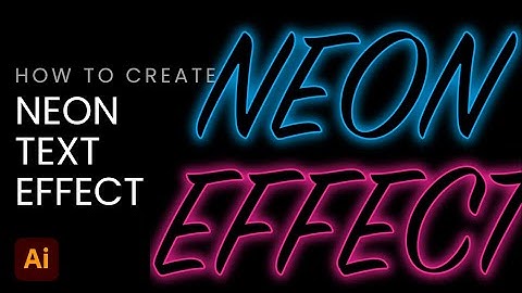 How to create neon text effect in 1 Minute | adobe illustrator