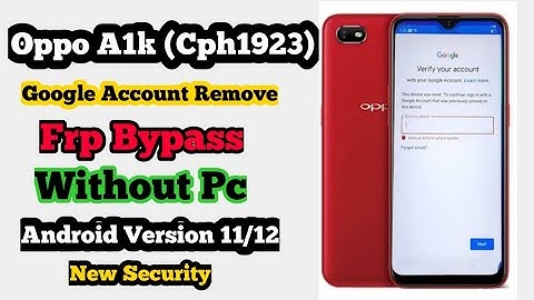 Oppo A1k Frp Bypass 2022 | Cph 1923 Frp Bypass Without Pc