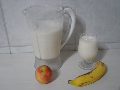 VITAMINA DE BANANA COM MAÇA