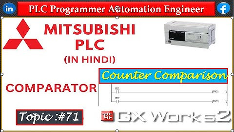 T-71 COMPARATOR BLOCK COUNTER INSTRUCTIONS | HOW TO COMPARE 16 BITS DATA IN MITSUBISHI PLC IN HINDI