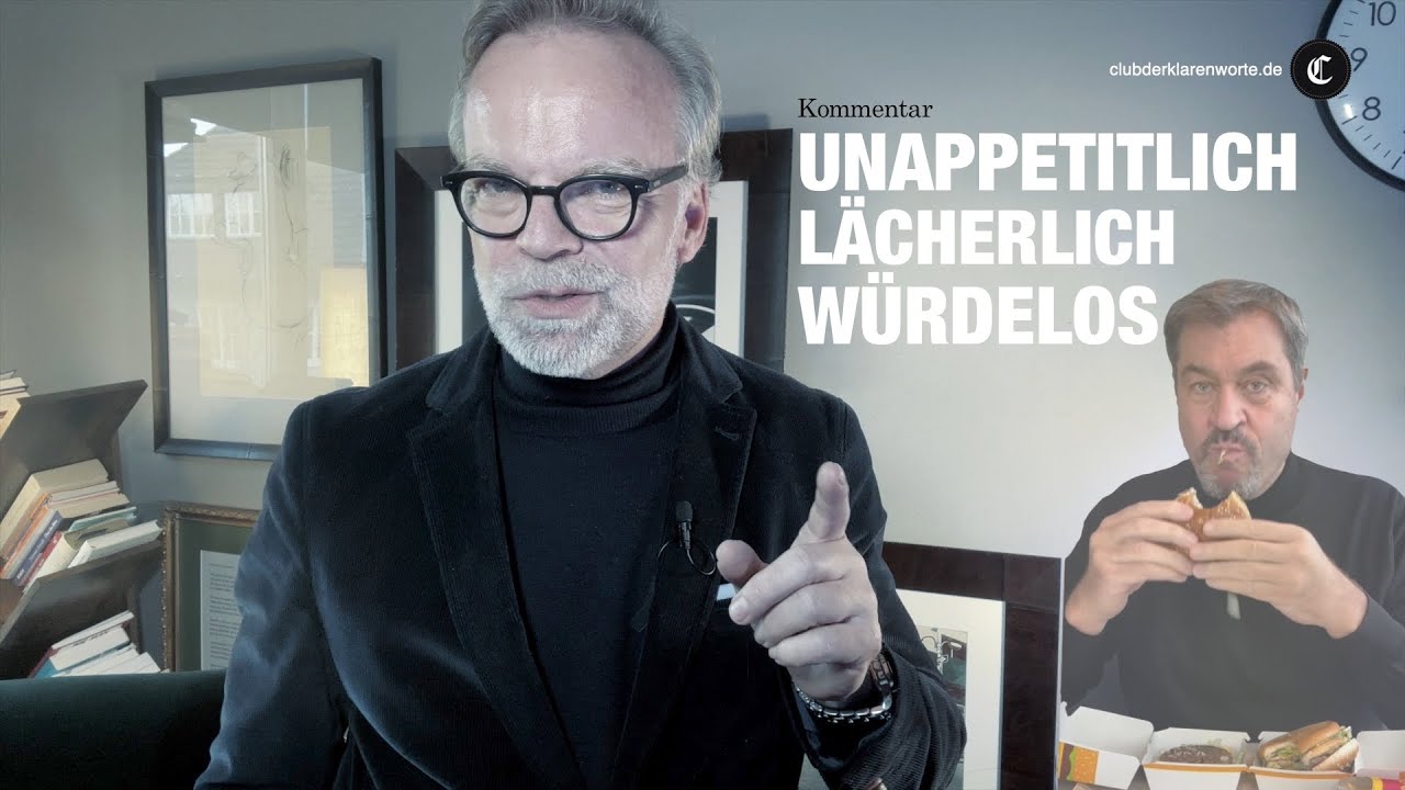 Verstörend unappetitlich und peinlich inszenierte Volksnähe. Söder & Merz.