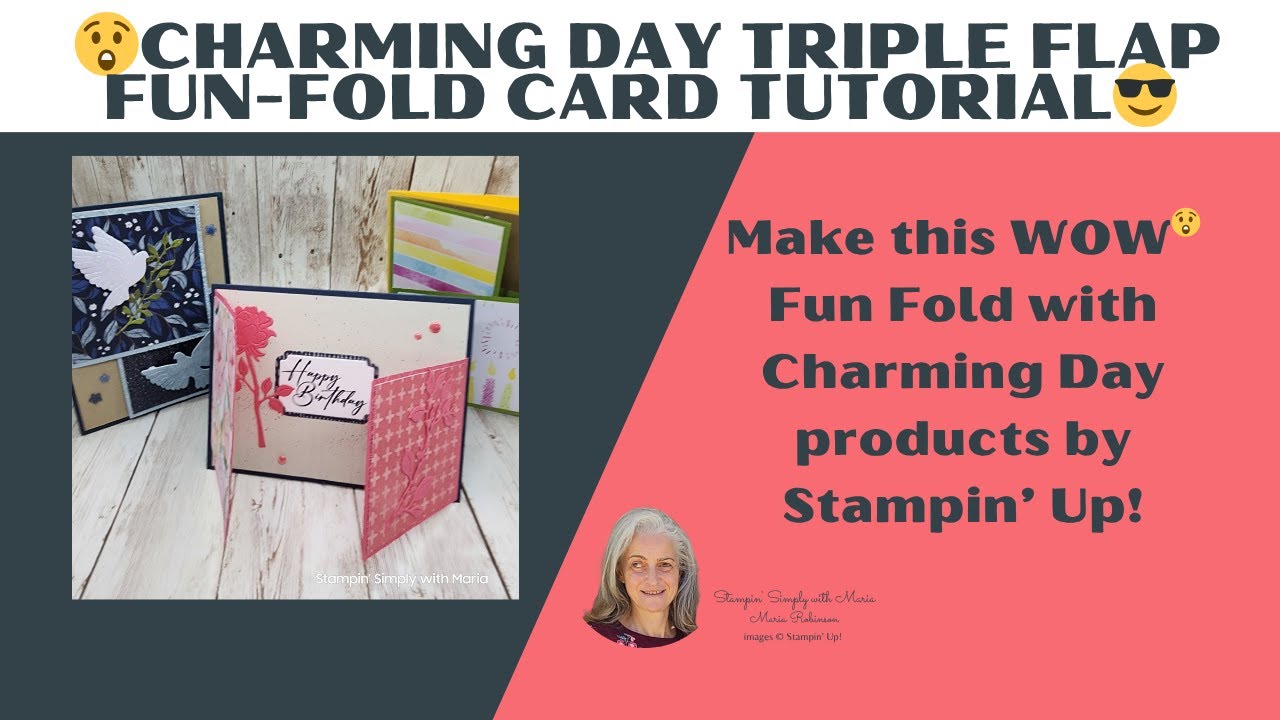 🔴Learn how to make this Charming Day Triple Flap Fun Fold Card Tutorial ...