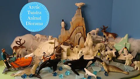 Arctic Tudra Animal Figures Diorama - Learn Animal Names
