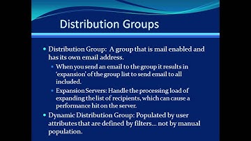 An Overview of Distribution Groups in Exchange 2007