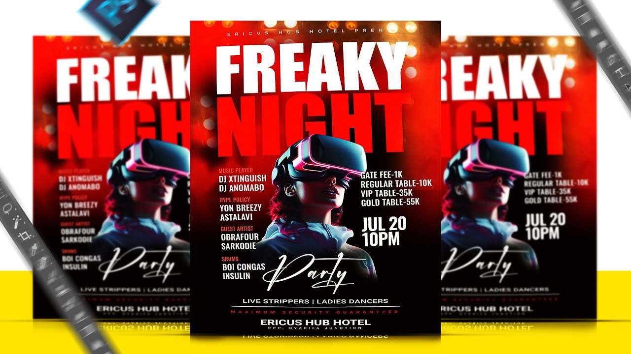 Adobe Photoshop Party Flyer Tutorials - YouTube