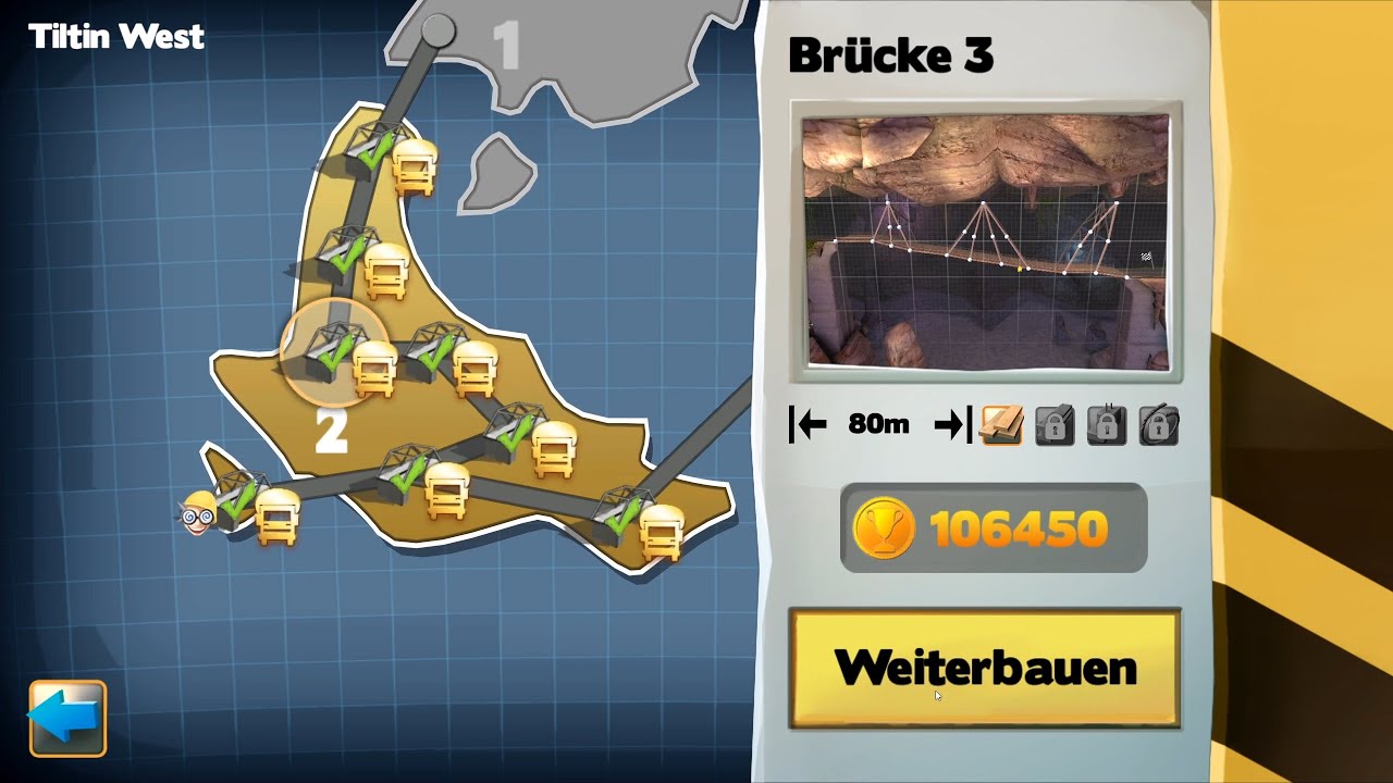 Bridge Constructor: Tiltin West 3 (106.450 Points)