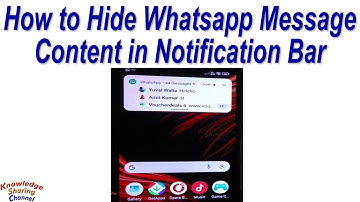 How to Hide Whatsapp Message Content in Notification Bar