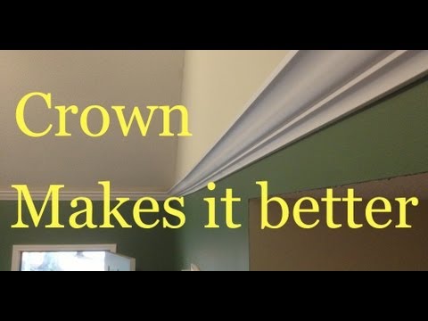 Crown Molding Makes everything better with a cathedral ceiling. - YouTube