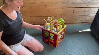 B. toys Wooden Activity Cube Overview #amazonfinds #educational #giftideas #toddlerfun