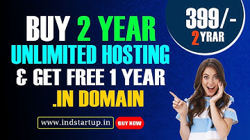 Free Domain | Unlimited Hosting & Free Domain Only Rs.399 | 2Year Unlimited Hosting | INDstartup