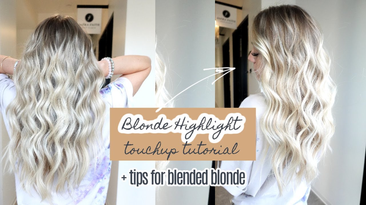 BLONDE HAIR COLOR Touching Up Highlights YouTube