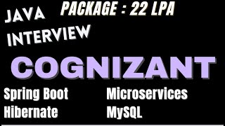 Cognizant Full Stack Developer Real-Time Java Interview Series Interview 28