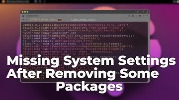 Missing System Settings After Removing Some Packages [Linux/Ubuntu GUIDE]