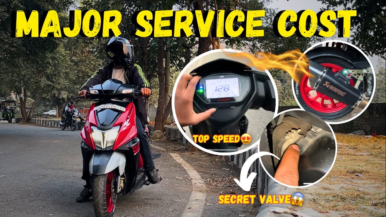 TVS NTORQ MAJOR SERVICE COST₹₹🔥AFTER 12000kms🤯THROTTLE BODY & FUEL ENJECTOR CLEANING✅￼TOP SPEED😱#yt