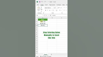EXCEL Date Insertion in Just 5 Minutes! #excel #exceltips #shorts #excelmint #asmr