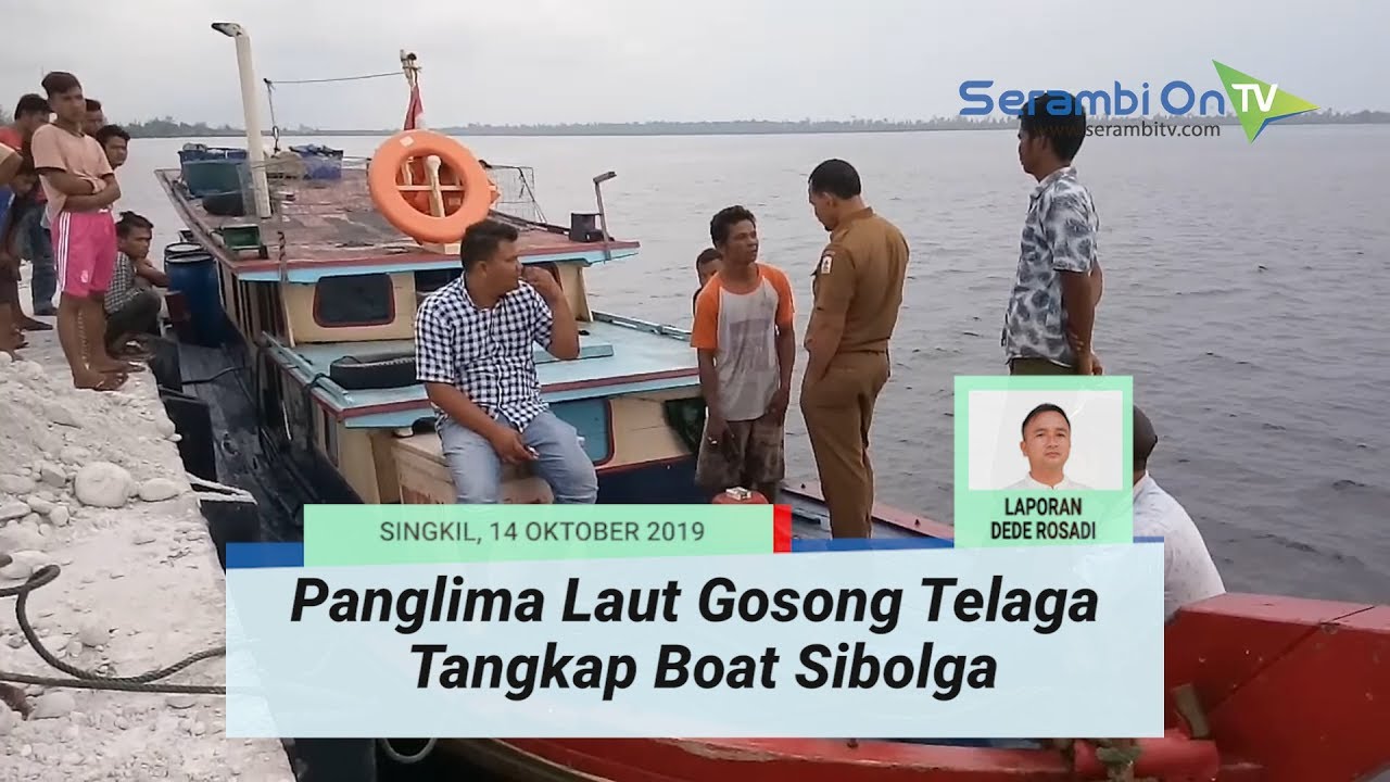 newspaper mockup Panglima Laut Gosong Telaga Singkil Utara Tangkap Boat Sibolga